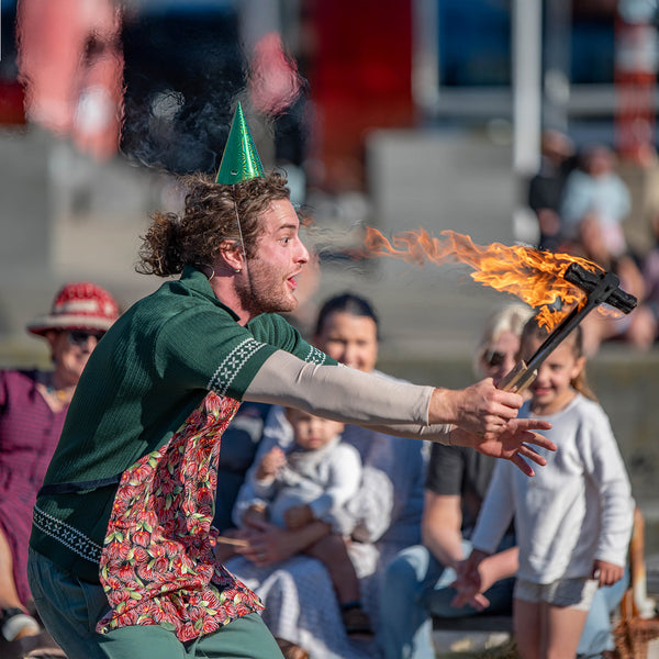 Colossal Circus Wellington fire performer