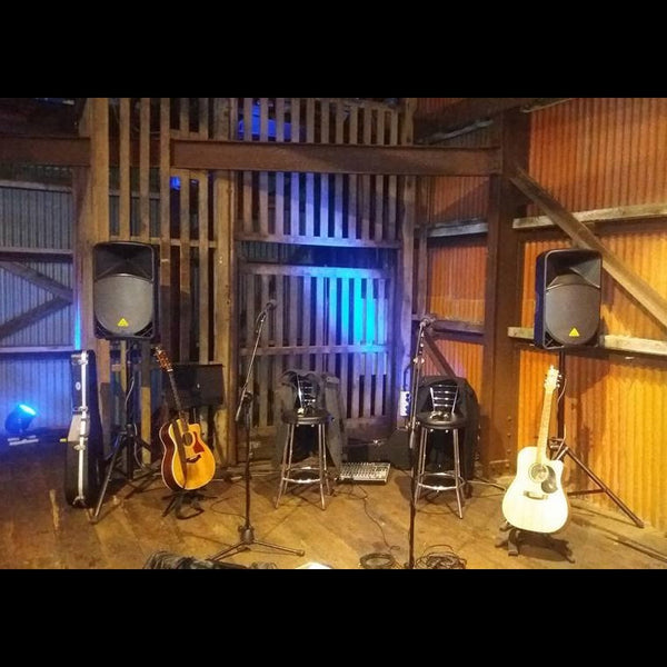 Acoustic Intent covers duo stage setup