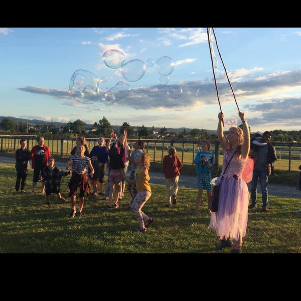 Bubbles in the park at party