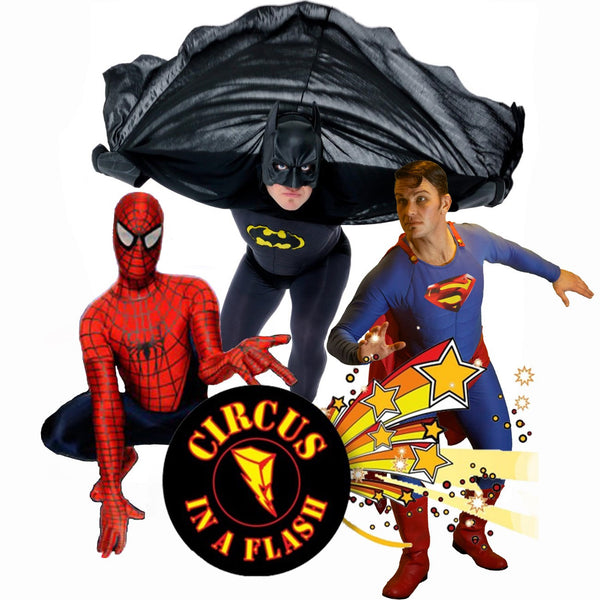 Spiderman, Batman, Superman Tauranga for kids party