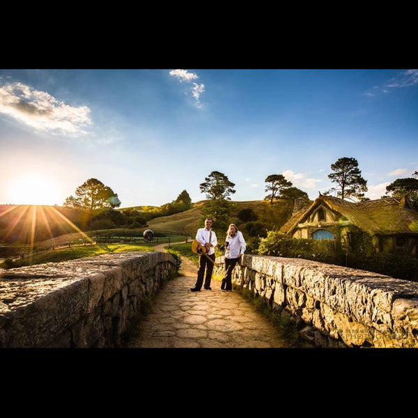 Gerry and Jono Celtic duo Auckland at Hobbiton