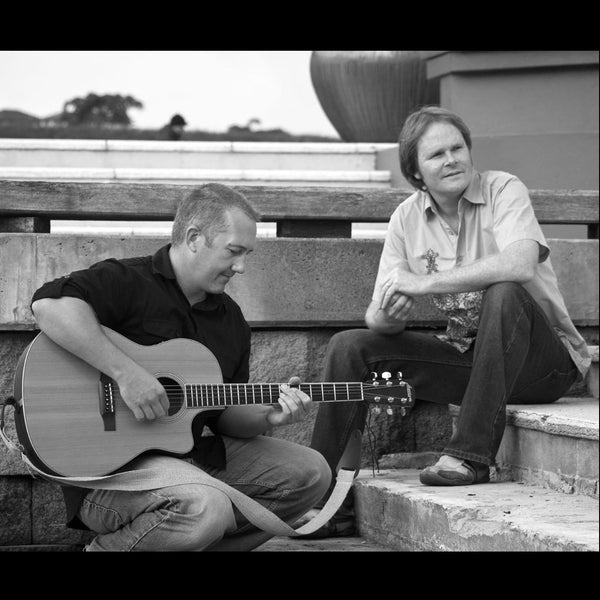 Acoustic Intent Auckland duo black and white shot