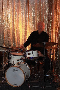 Bruce King drummer playing live