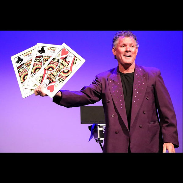 Giant magic cards Brent McLeod magician Auckland