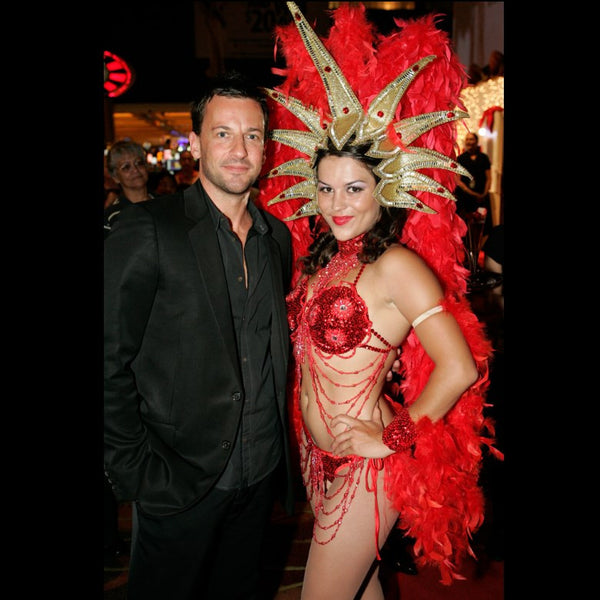 Candy Lane Dance carnival boa feathers outfit