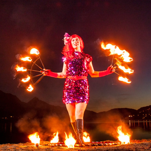Flame Entertainment Queenstown fire performance by lake