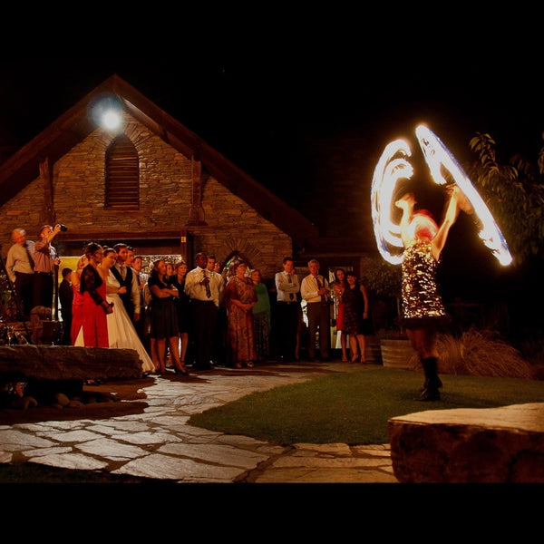 LED pois performance at wedding - Flame Entertainment Queenstown