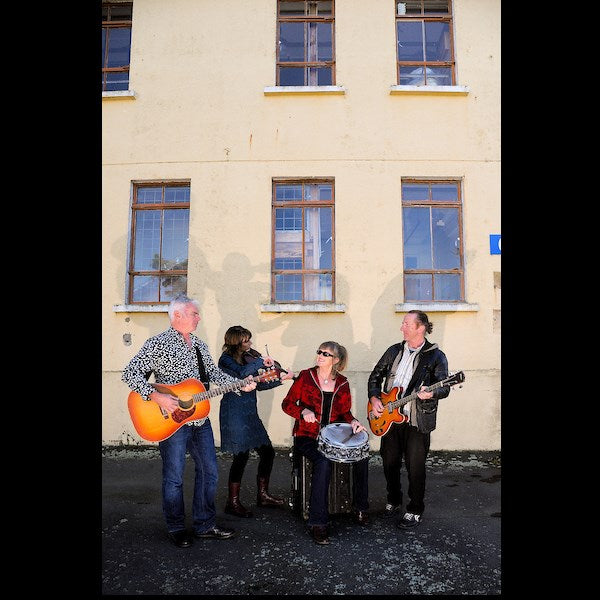 Hobnail country folk band playing outside