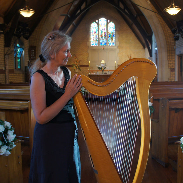 Harp and voice acoustic harp at wedding Auckland
