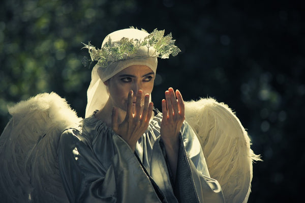 Silver Angel - Living Statue - Roving Character - Christchurch