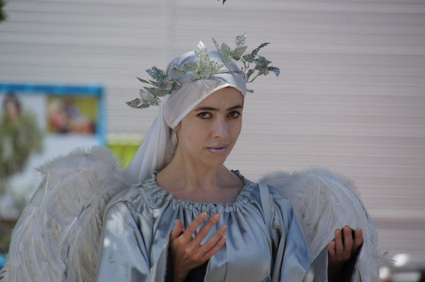 Silver Angel - Living Statue - Roving Character - Christchurch