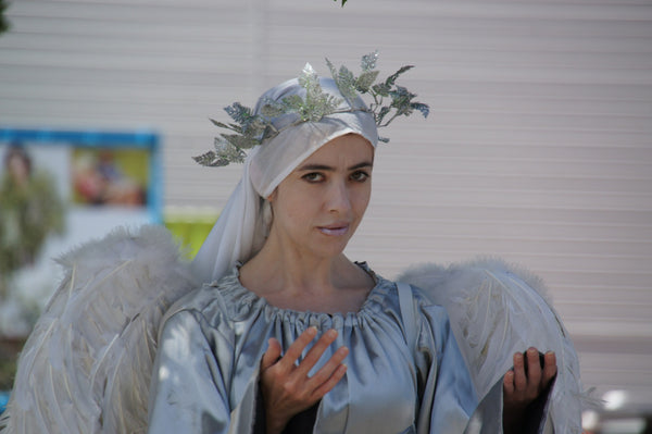 Silver Angel - Living Statue - Roving Character - Christchurch